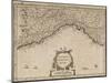 Map of Liguria Region, from Nova Et Accurata Italiae Hodiernae Descriptio by Jodocus Hondius, 1627-null-Mounted Giclee Print