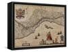 Map of Liguria Region-Giovanni Antonio Magini-Framed Stretched Canvas