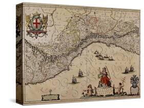 Map of Liguria Region-Giovanni Antonio Magini-Stretched Canvas