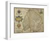 Map Of Lincolnshire and Nottinghamshire-Christopher Saxton-Framed Giclee Print