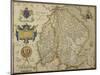 Map Of Lincolnshire and Nottinghamshire-Christopher Saxton-Mounted Giclee Print