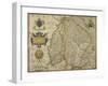 Map Of Lincolnshire and Nottinghamshire-Christopher Saxton-Framed Giclee Print