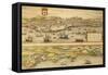 Map of Lisbon and Cascais from Civitates Orbis Terrarum-null-Framed Stretched Canvas
