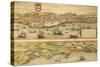 Map of Lisbon and Cascais from Civitates Orbis Terrarum-null-Stretched Canvas