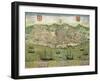 Map of Lisbon, from Civitates Orbis Terrarum by Georg Braun-Joris Hoefnagel-Framed Giclee Print