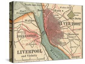 Map of Liverpool (C. 1900), Maps-Encyclopaedia Britannica-Stretched Canvas