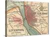 Map of Liverpool (C. 1900), Maps-Encyclopaedia Britannica-Stretched Canvas