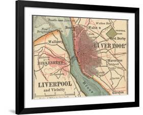 Map of Liverpool (C. 1900), Maps-Encyclopaedia Britannica-Framed Art Print