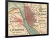 Map of Liverpool (C. 1900), Maps-Encyclopaedia Britannica-Framed Art Print