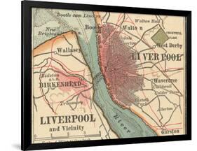 Map of Liverpool (C. 1900), Maps-Encyclopaedia Britannica-Framed Art Print