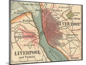 Map of Liverpool (C. 1900), Maps-Encyclopaedia Britannica-Mounted Art Print
