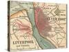 Map of Liverpool (C. 1900), Maps-Encyclopaedia Britannica-Stretched Canvas