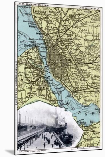 Map of Liverpool, Merseyside, 1903-JOHN WALKER-Mounted Giclee Print