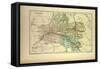 Map of Loiret France-null-Framed Stretched Canvas