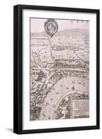 Map of London, 1560-George Vertue-Framed Premium Giclee Print