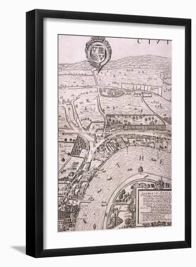 Map of London, 1560-George Vertue-Framed Premium Giclee Print