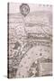 Map of London, 1560-George Vertue-Stretched Canvas