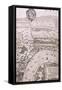 Map of London, 1560-George Vertue-Framed Stretched Canvas