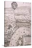 Map of London, 1560-George Vertue-Stretched Canvas