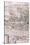 Map of London, 1560-George Vertue-Stretched Canvas