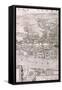 Map of London, 1560-George Vertue-Framed Stretched Canvas