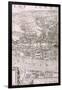 Map of London, 1560-George Vertue-Framed Giclee Print