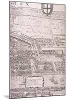 Map of London, 1560-George Vertue-Mounted Giclee Print