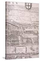 Map of London, 1560-George Vertue-Stretched Canvas