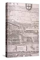 Map of London, 1560-George Vertue-Stretched Canvas