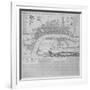 Map of London, 1666-Frederik de Wit-Framed Giclee Print