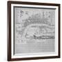 Map of London, 1666-Frederik de Wit-Framed Giclee Print