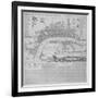 Map of London, 1666-Frederik de Wit-Framed Giclee Print