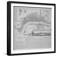 Map of London, 1666-Frederik de Wit-Framed Giclee Print