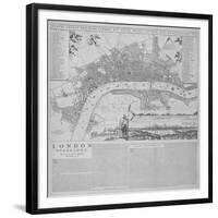 Map of London, 1666-Frederik de Wit-Framed Giclee Print