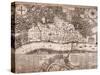 Map of London, 1666-null-Stretched Canvas