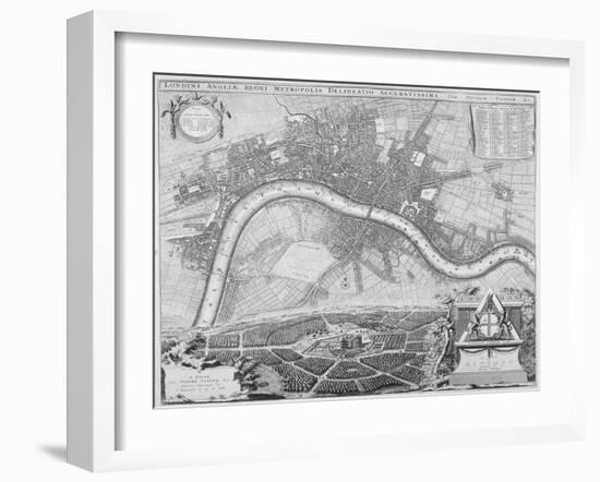 Map of London, 1690-null-Framed Giclee Print