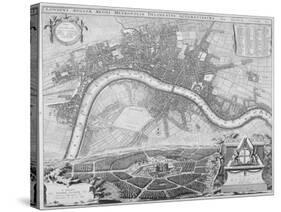 Map of London, 1690-null-Stretched Canvas