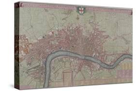 Map of London, 1725-null-Stretched Canvas