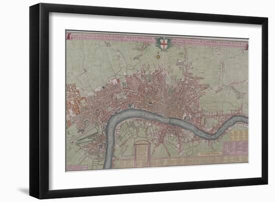 Map of London, 1725-null-Framed Giclee Print