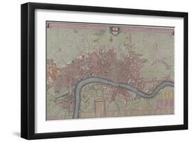 Map of London, 1725-null-Framed Giclee Print