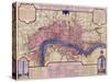 Map of London, 1727-null-Stretched Canvas