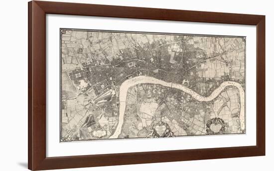 Map of London, 1746-John Rocque-Framed Premium Giclee Print