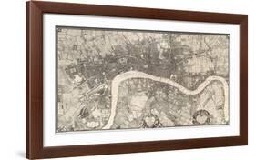 Map of London, 1746-John Rocque-Framed Premium Giclee Print