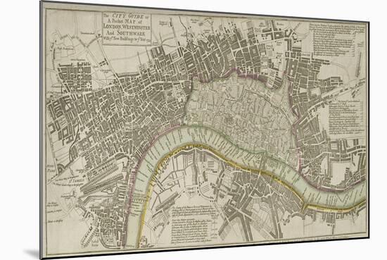 Map of London, 1753-null-Mounted Giclee Print