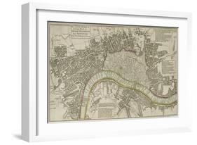 Map of London, 1753-null-Framed Giclee Print