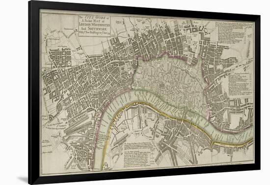 Map of London, 1753-null-Framed Giclee Print