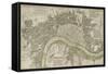 Map of London, 1753-null-Framed Stretched Canvas