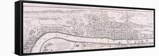 Map of London, 1789 Representing Elizabethan London-null-Framed Stretched Canvas