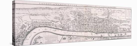 Map of London, 1789 Representing Elizabethan London-null-Stretched Canvas