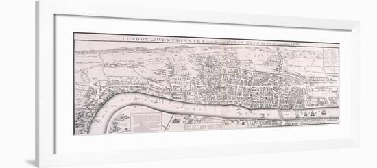 Map of London, 1789 Representing Elizabethan London-null-Framed Premium Giclee Print